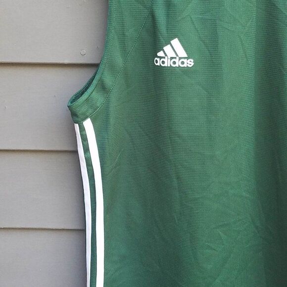 Green White Stripes Adidas Tank Top size Large - Picture 6 of 6